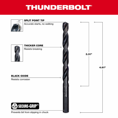 21/64" BLK Ox Drill Bit