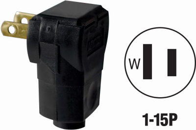 BLK ANGLE PLUG