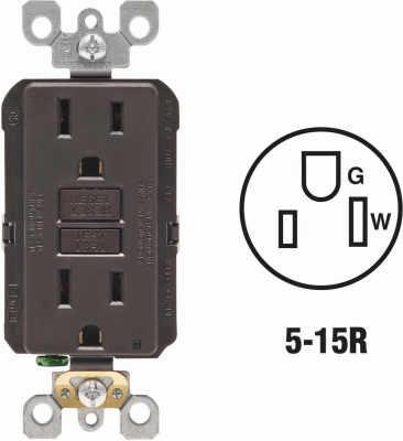 15A BRSLFTS GFCI OUTLET
