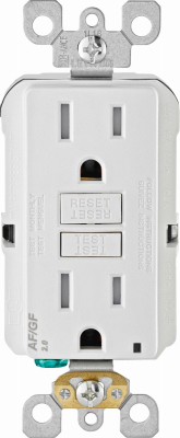 AFCI/FGCI OUTLET WHITE