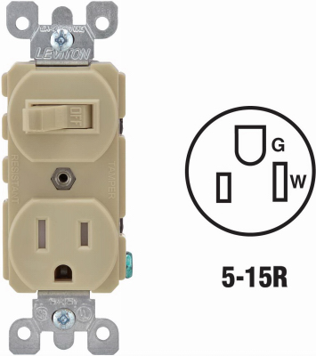 15A IV SWTCH/OUTLET