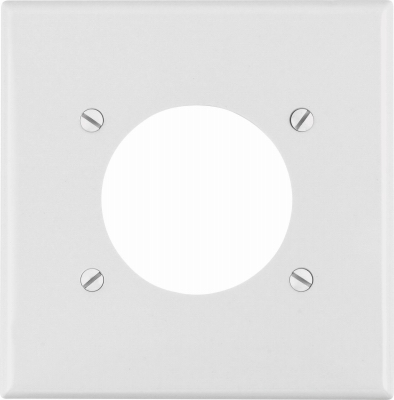 WHT 2GNG FLSH WALLPLATE