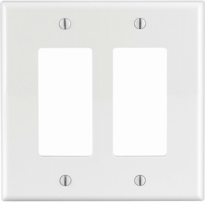 WHT 2G DEC MW WALLPLATE