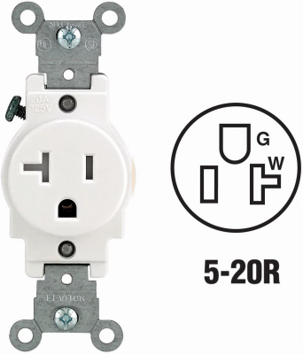 WHT 20A TMPR SGL OUTLET