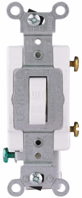 WHT 1-POLE GRND SWITCH