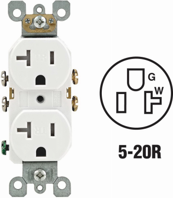20A WH RESIS OUTLET
