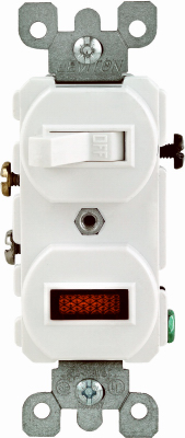 WHT SWITCH/PILOT LIGHT