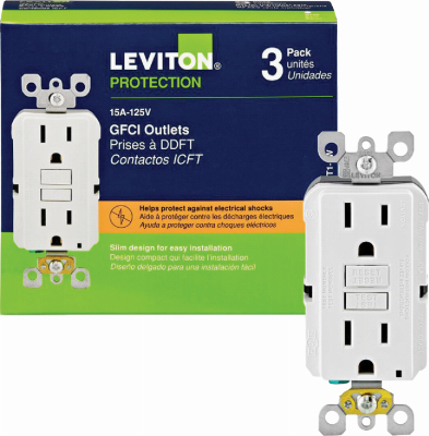 3PK 15A WH S/TT OUTLET