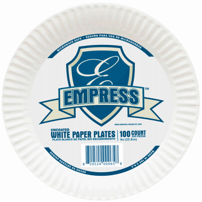 100CT 9" Paper Plate