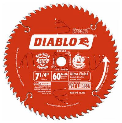 7-1/4"60T Finish Blade