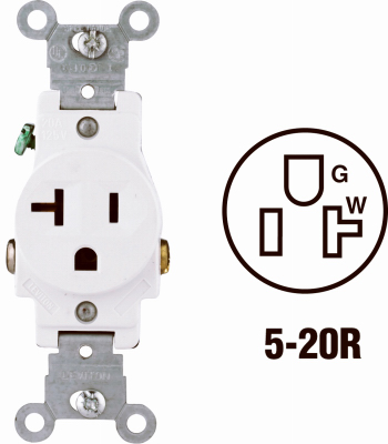 WHT SINGLE OUTLET
