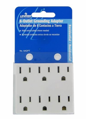 WHT 15A 6OUTLET ADAPTER