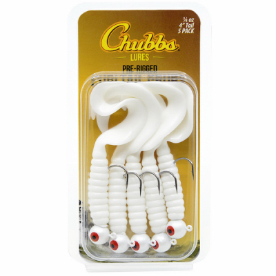 5PK 4" 1/4OZ WHTJighead