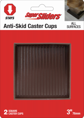2PK 3" SQ Caster Cup