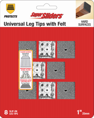 8PK 1" MTLFelt Leg Tips