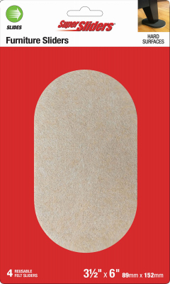 4PK 3.5x6" Felt Sliders