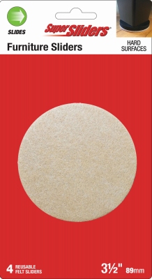 4PK 3-1/2" Felt Sliders