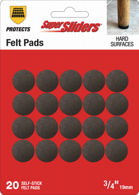 20PK 3/8" RND Felt Pads