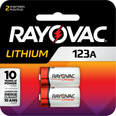 2PK Lith Cr123a Battery