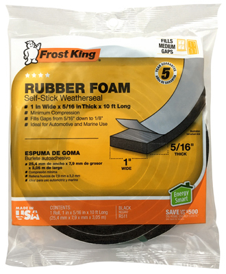 1"x5/16"x10' BLK Tape