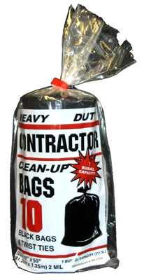 10CT 2Mil BLK Cont Bag
