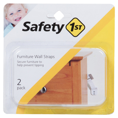 2PK WHT Furn Wall Strap