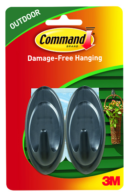 Command 2PK Slate Hook