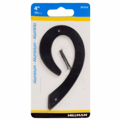 4" BLK Nail-On #9