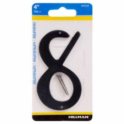 4" BLK Nail-On #8