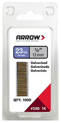 1000PK 1/2" Pin Nail