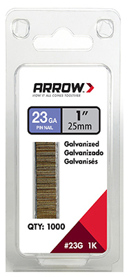 1000PK 1" 23GA Pin Nail