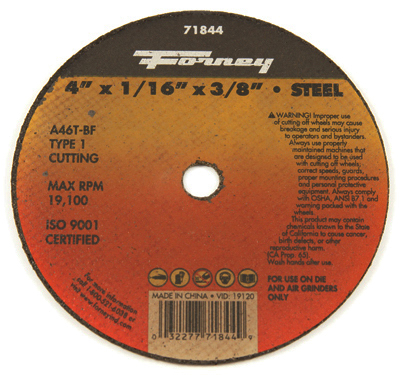 4x1/16x3/8 T1 Cut Wheel