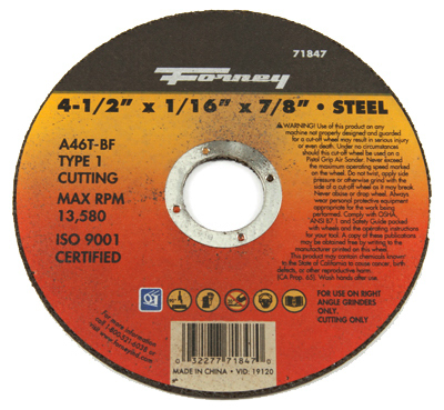 4.5x1/16x7/8 Cut Wheel