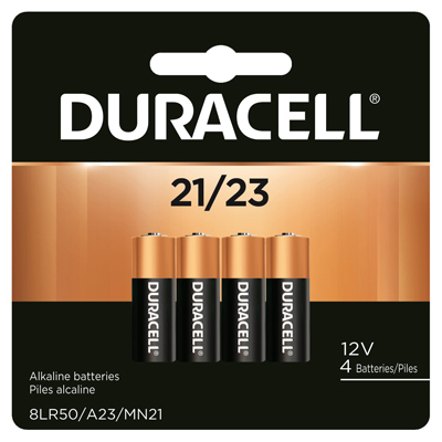 Duracell Alkaline Keyless Entry Battery, #21, 12-Volt, 4/Pack