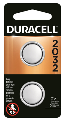 Duracell Lithium Home Medical Battery, #2032, 3-Volt, 2/Pack