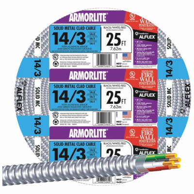 25' 14/3 MC W/G Conduit