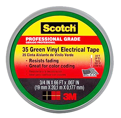 3/4x66GRN Pro Elec Tape
