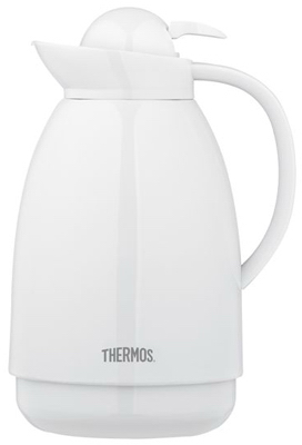 34OZ WHT Glass Carafe