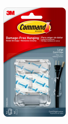 2PK LG CLR Cord Clip