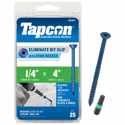 25PK 1/4x4 Conc Anchor