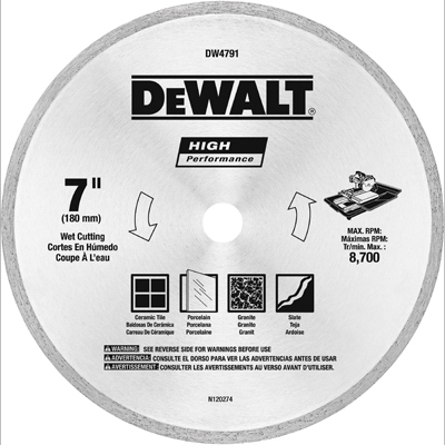 7 x.060 Tile Blade, 5/Pack
