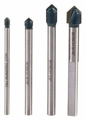 4PC Glass/Tile Bit Set