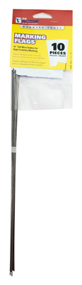 10PK 15" WHT Stake Flag