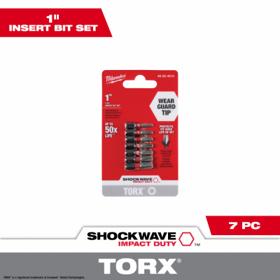 7PC 1"Torx Ins Bit Set