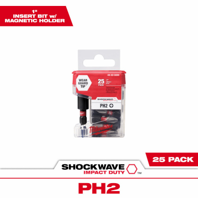 25PK 1" Magn Bit Holder