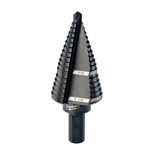 #2 Step Drill Bit, 3/16 in. - 1/2 in. x 1/16 in.