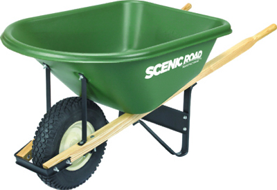 6CUFT GRN Wheelbarrow
