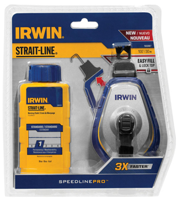 100' Pro BLU Chalk Reel