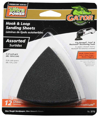 12PK3"Asst HL Sandpaper