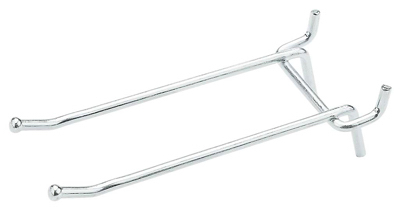 2PK 4" ZN DBL Peg Hook
